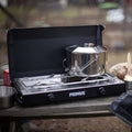 Réchaud de camping Primus Kinjia à double brûleur, ustensiles de cuisine d'extérieur portables, noir