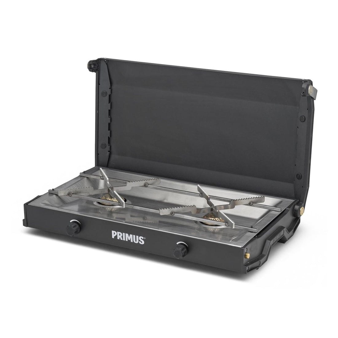Réchaud de camping Primus Kinjia à double brûleur, ustensiles de cuisine d'extérieur portables, noir