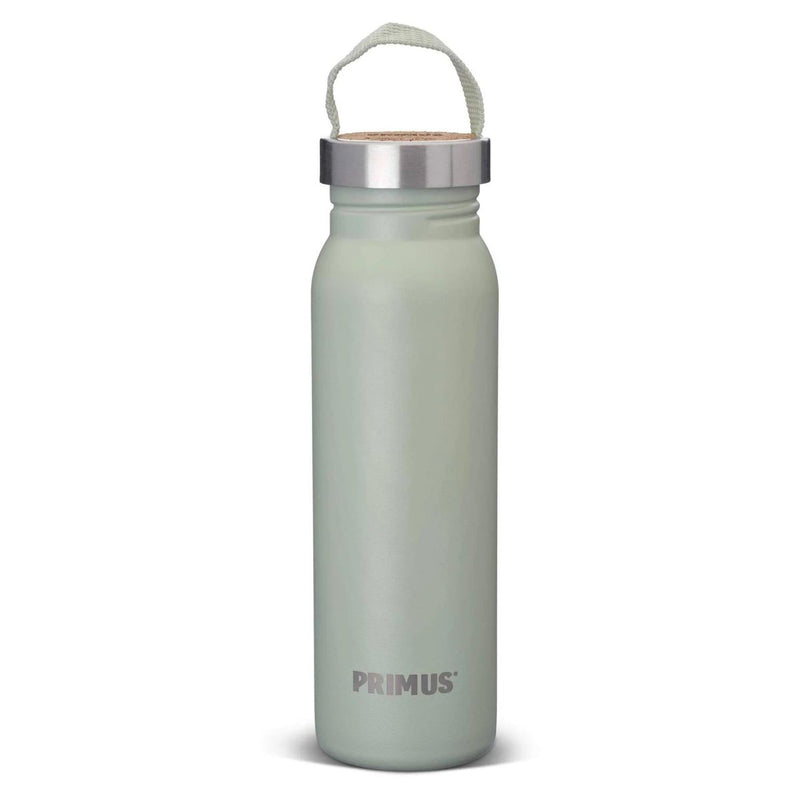 Primus Klunken 700ml lightweight stainless steel water bottle with cork lid and carry strap for outdoor use