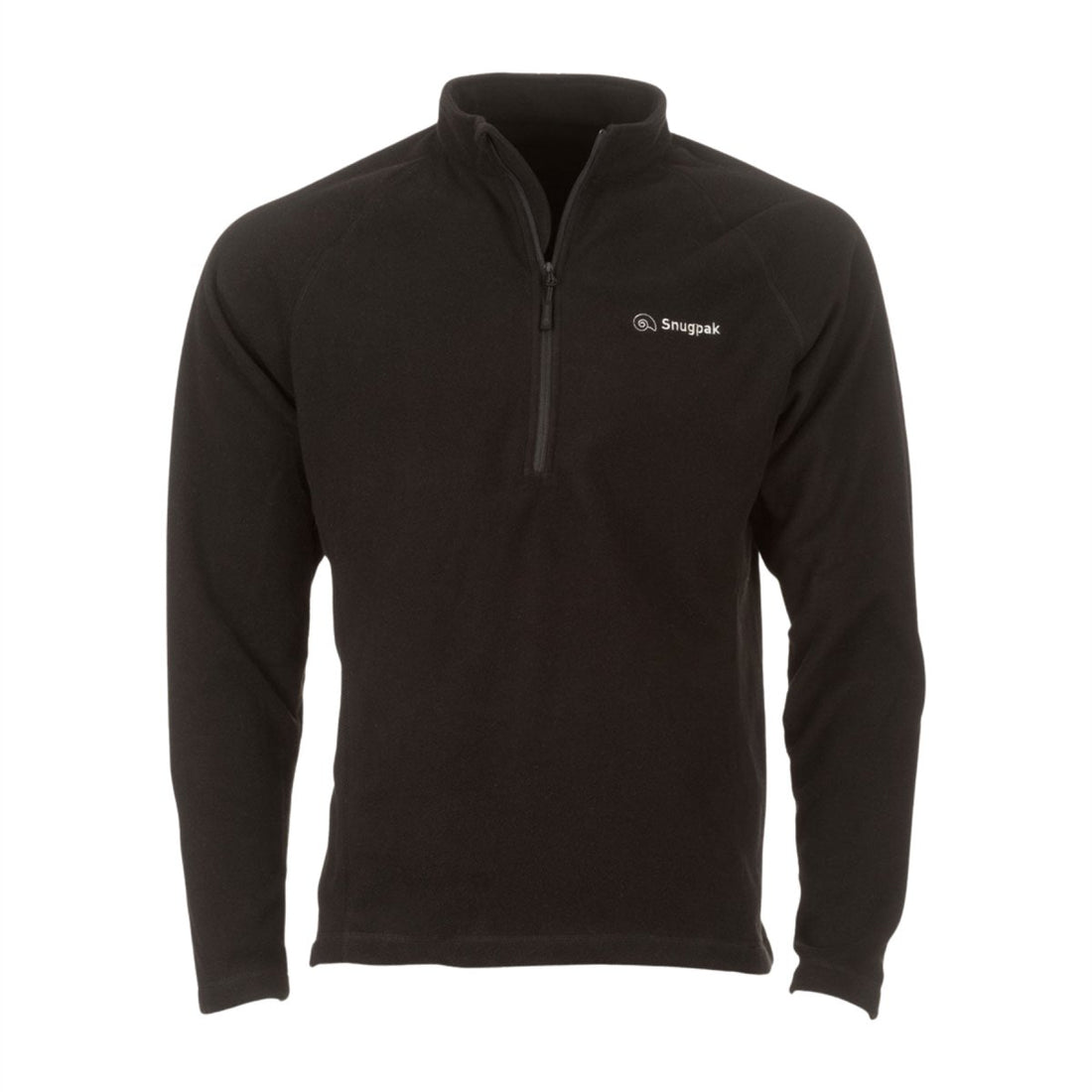 Chaqueta polar Snugpak IMPACT Cuello alto suave Protector de barbilla Cremallera 1/4 Negro