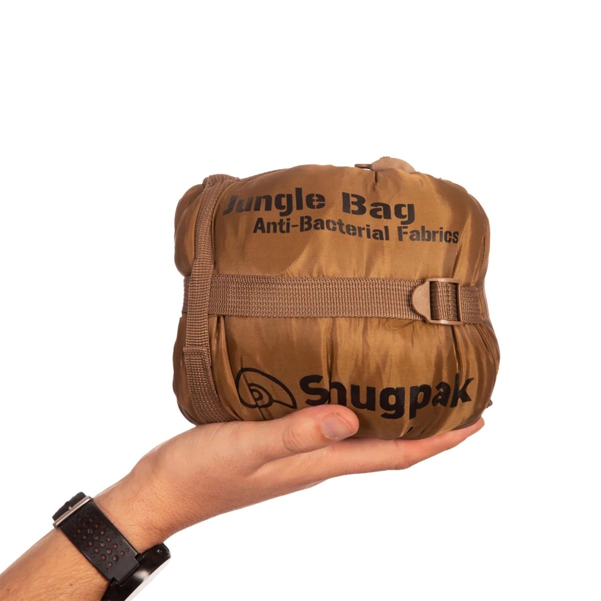 Snugpak slaapzak 220 cm geïntegreerde muggencompressiefas Coyote