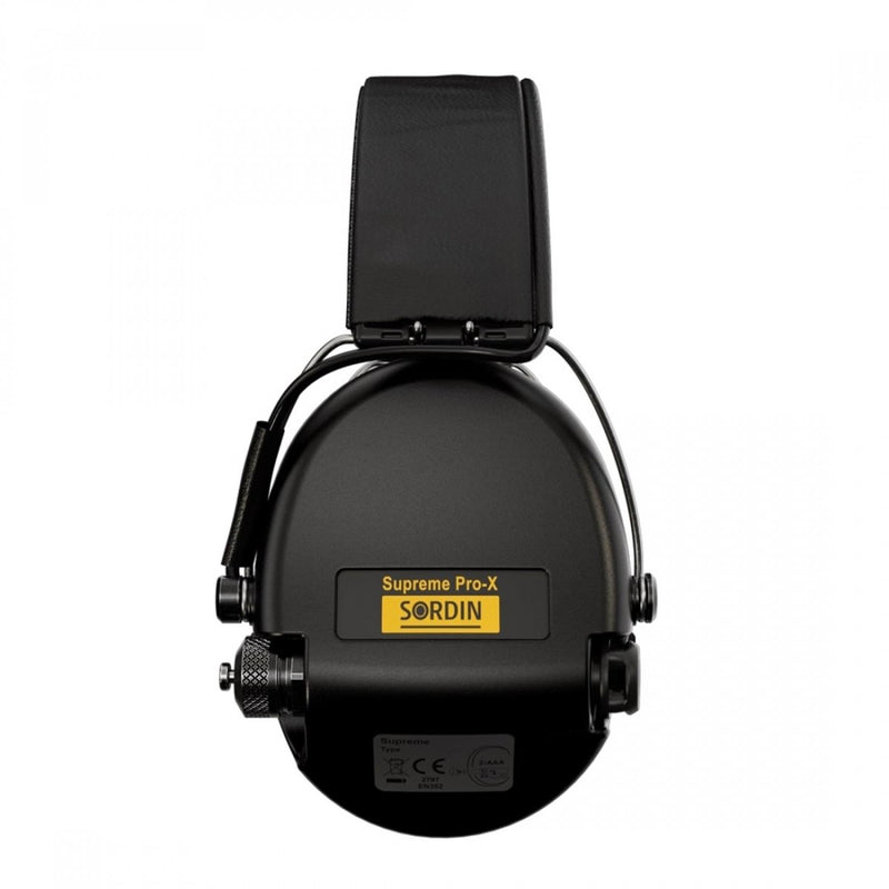 Sordin Supreme Pro-X Protezione elettronica dell'udito Ambient Sound Black Pvc
