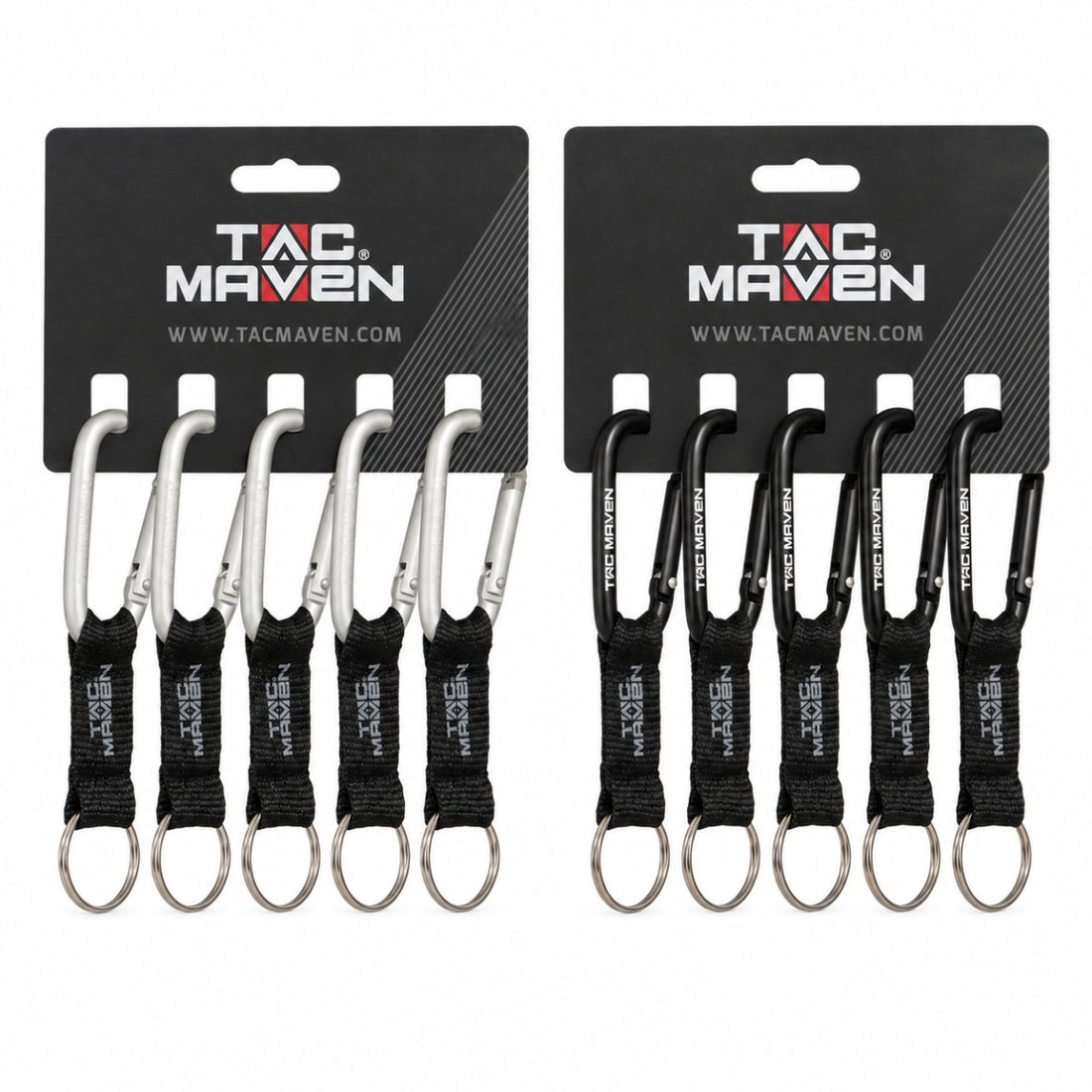 TAC MAVEN 7 mm Aluminium-Karabiner, 5 Stück, Outdoor-Camping-Schlüsselclips