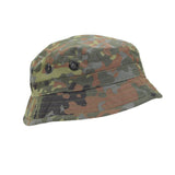 Chapeau de seau style armée allemande de marque TACGEAR, chapeau seau en ripstop camouflage flecktran