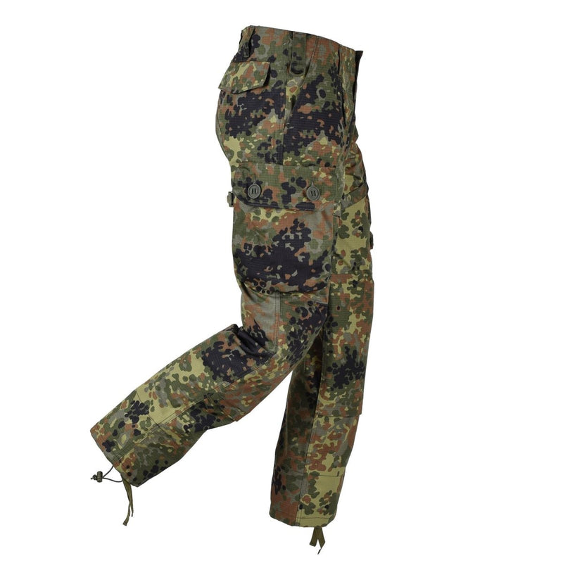 TACGEAR Brand German Army style field cargo combat pants flecktarn camo ripstop - GoMilitar