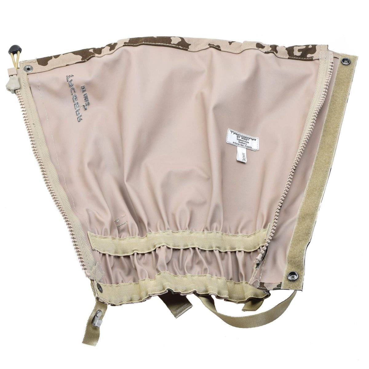Guêtres de jambe de marque TACGEAR imperméables allemandes BW camouflage tropical crochets métalliques NEUF