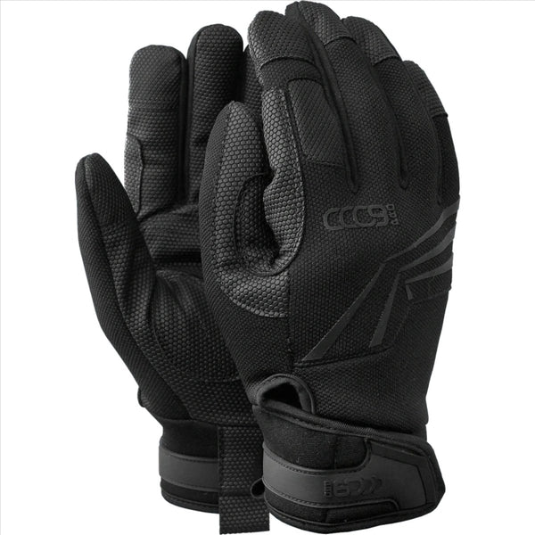TAMREX PRO - 6000 Tactical Gloves Durable Diamond Grip Velcro Closure Black - GoMilitar