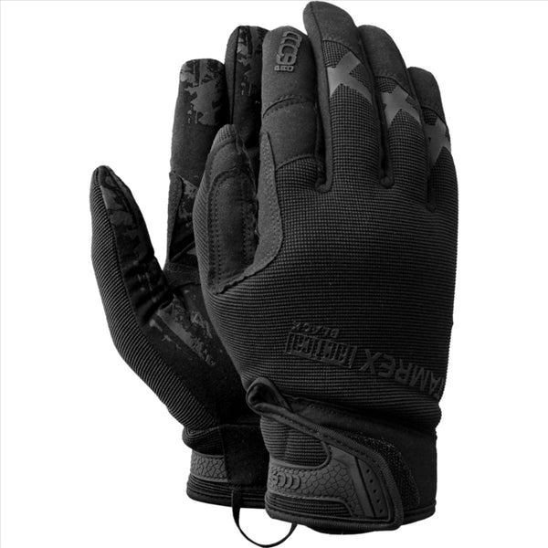 TAMREX Tactical Gloves Extremly Durable Synthetic Leather Good Grip Black - GoMilitar