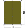 Tatonka Waterproof Shelter Tent Tent Tent Town Toldo de hamaca liviana Oliva