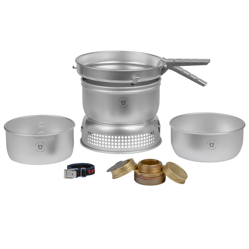 Trangia aluminum stove set liquid fuel burner kit ultralight compact camping pan - GoMilitar