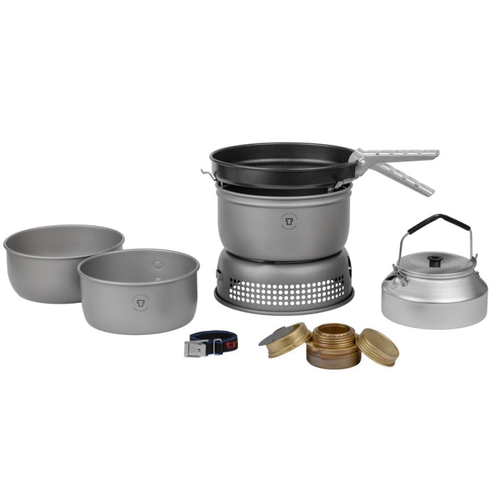 Set fornello da campeggio Trangia con bruciatore leggero in alluminio anodizzato duro - GoMilitar