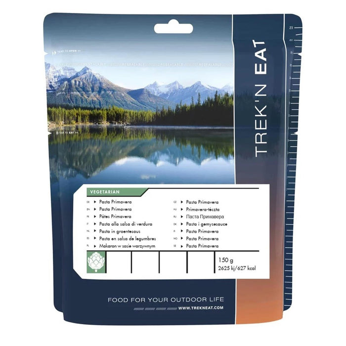 Trek'N Eat Vegetarian meal Pasta Primavera Dehydrated high calories camping food - GoMilitar