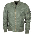 US Militär Stil Bomberjacke MA1 winddicht oliv Air Force Crew Uniform NEU