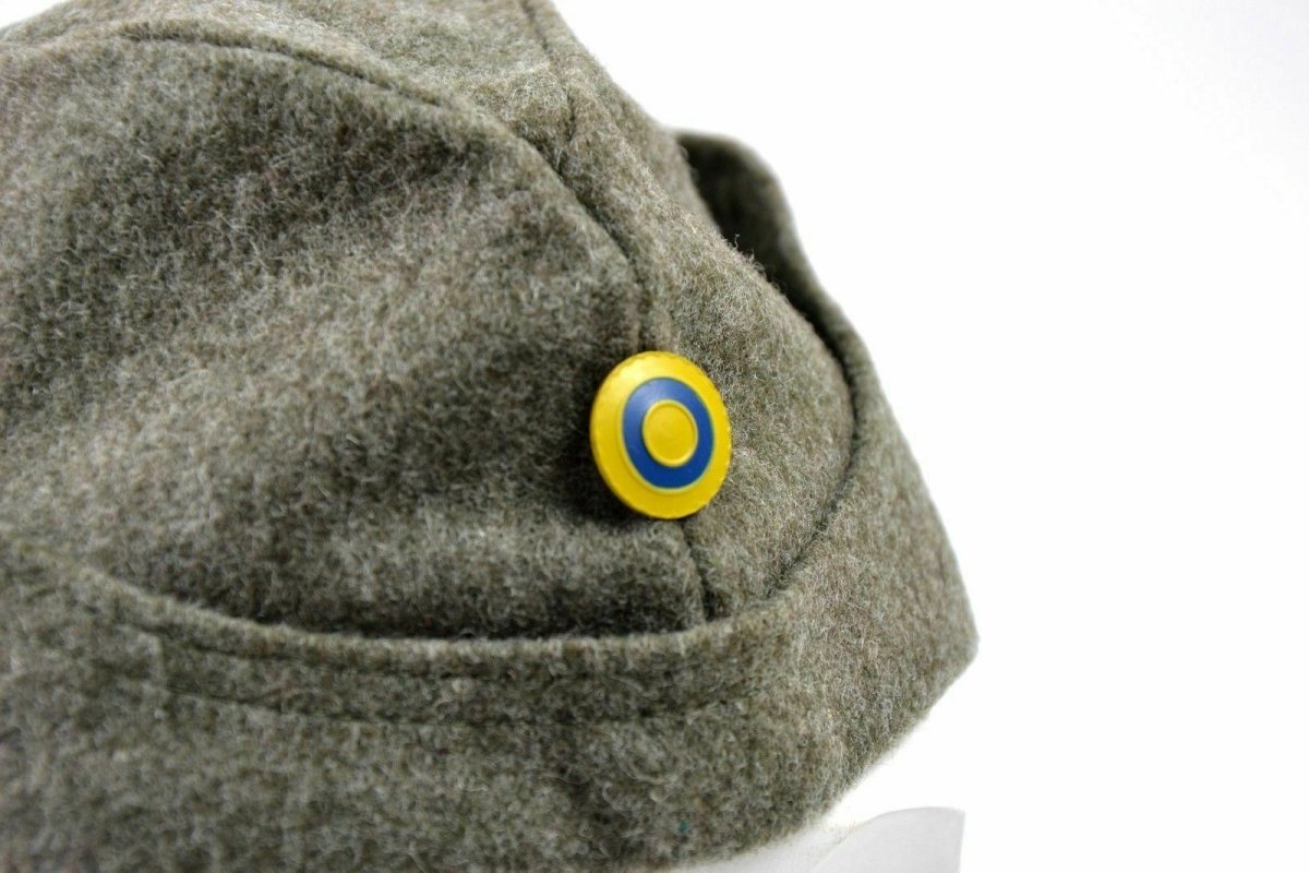WWII Swedish army winter wool side cap military field cap garrison hat