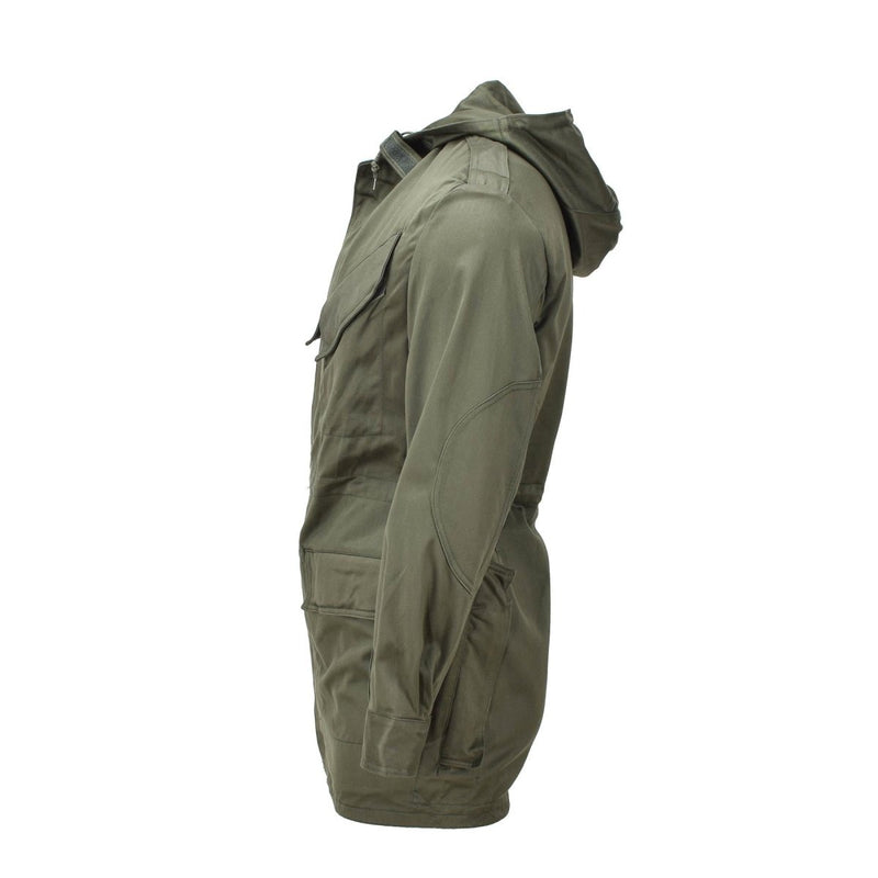 olive military BDU hooded parka
