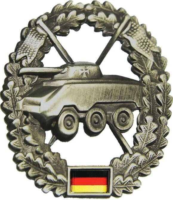 Autentico berretto dell'esercito tedesco, distintivo, coccarda, carro armato da ricognizione, truppe corazzate