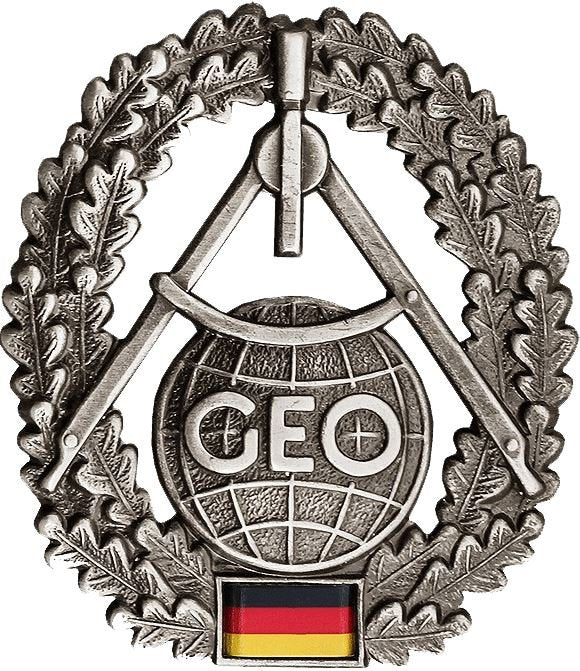 Original Deutsches Heer Barett Abzeichen Kokarde Topographische Truppe Geographischer Dienst