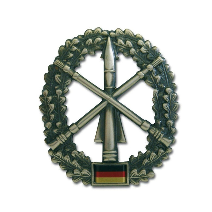Echtes Baskenmützenabzeichen der Bundeswehr, Kokardentruppe, Flugabwehr, Luftverteidigung