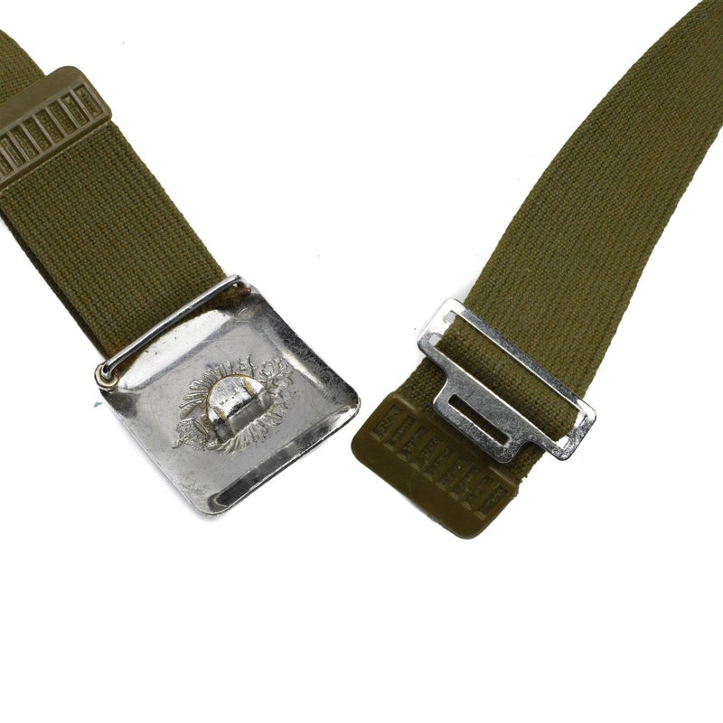 Spanish army belt vintage canvas metal buckle formal belt military issue