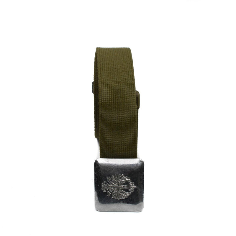 Spanish military belt vintage durable canvas material metal buckle formal belt issue