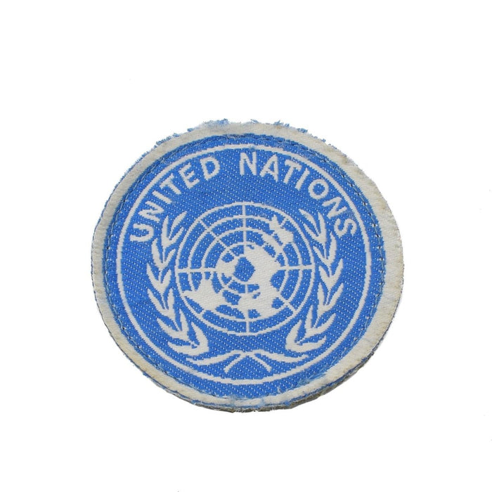 United Nations loop patch round Velcro patch outdoor mark blue white