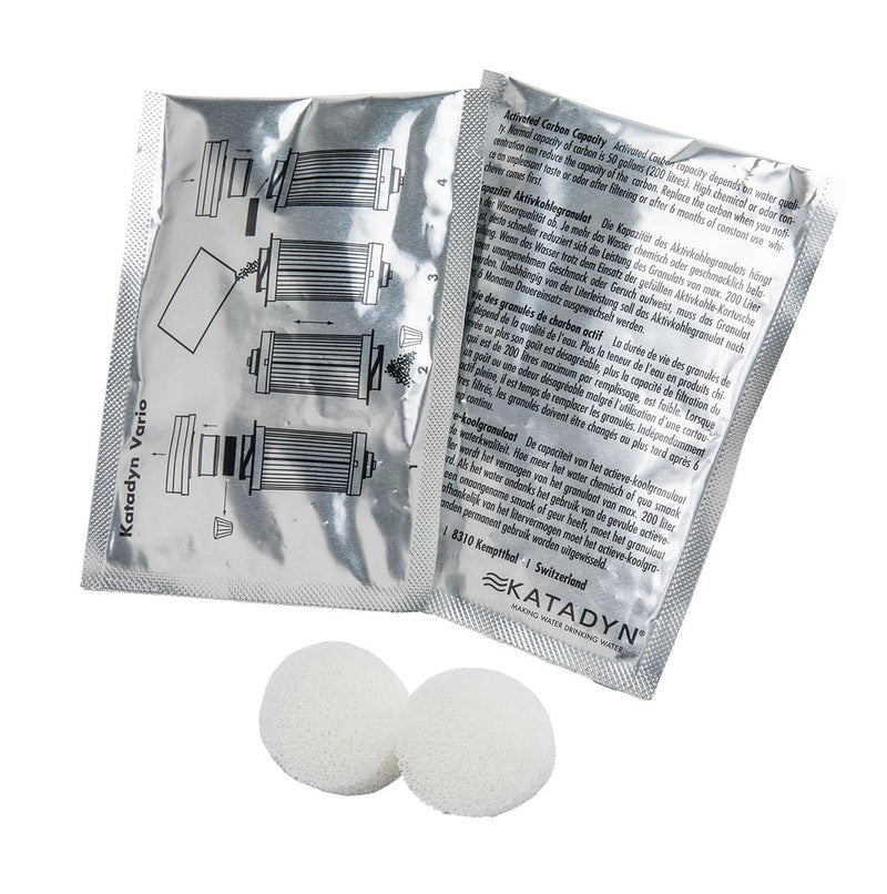 Katadyn Vario water filtering element activated carbon replacement kit 2 packs