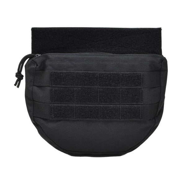MIL-TEC Dropdown pouch small tactical utility bag front panel Molle type black lightweight universal pouch