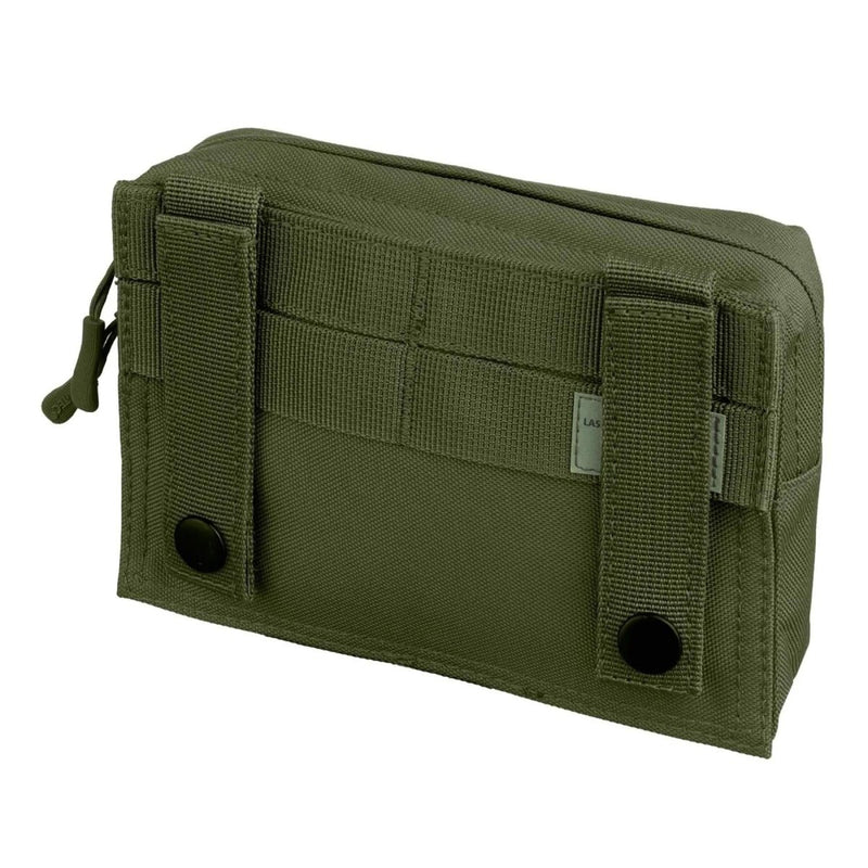 MIL-TEC laser cut utility belt pouch type webbing tactical bag small olive two strap on the back fit for belt Molle webbing