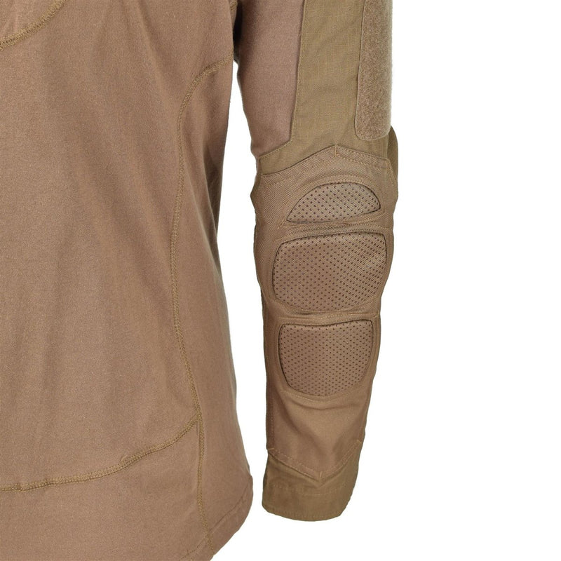 Mil-Tech Brand Military Style Troops combat shirts dark coyote color BDU padded elbows