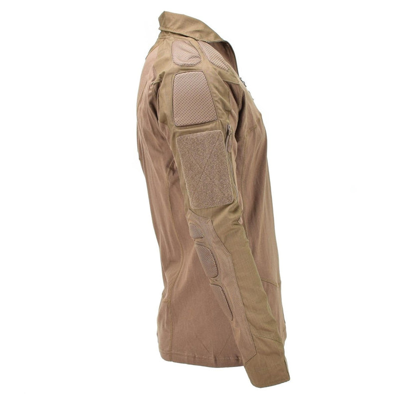 Mil-Tech Brand Military Style Troops combat shirts dark coyote color BDU soft stretch torso fabric offers
