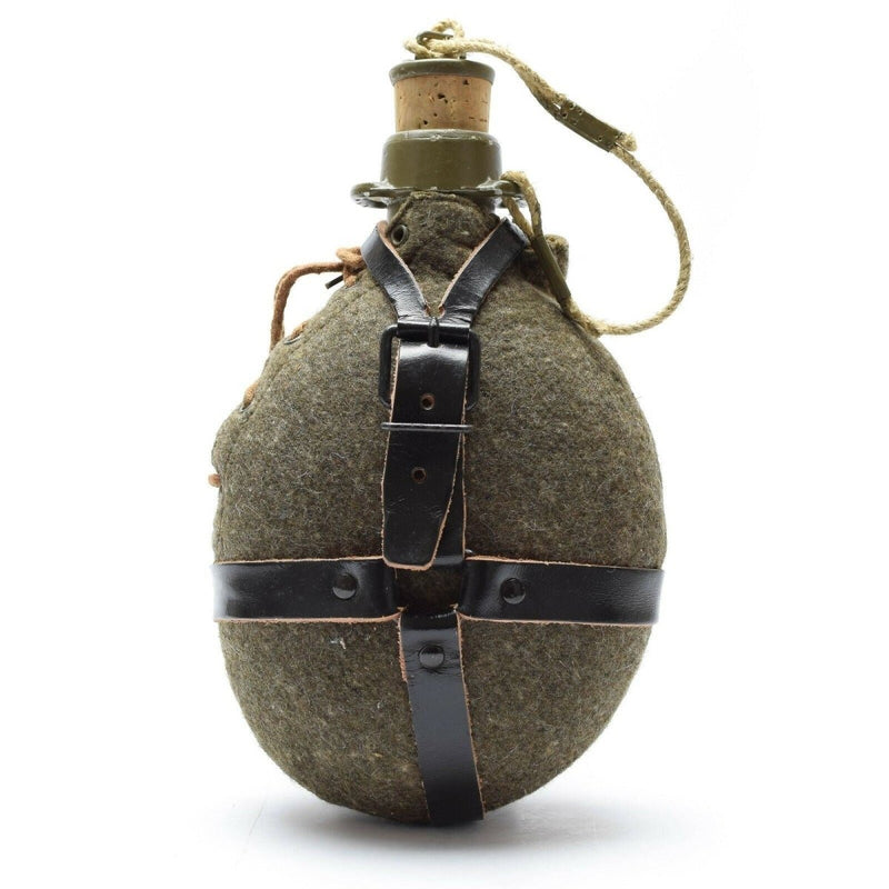Original vintage Czech Army Drinking Flask M60 Water Bottle Canteen cork plug stopper wool cover plastic cap durable flask