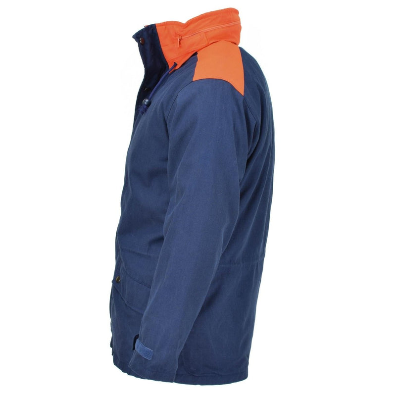 Vintage Italian Trilaminated Navy Parka Jacket Hooded Vintage Waterproof
