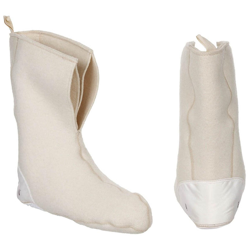 Original vintage Mukluk inner boots cold weather wool vintage boots warm liner white reinforced heel