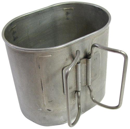 Original Swiss army troops vintage aluminum butterfly canteen mess military cup butterfly handles