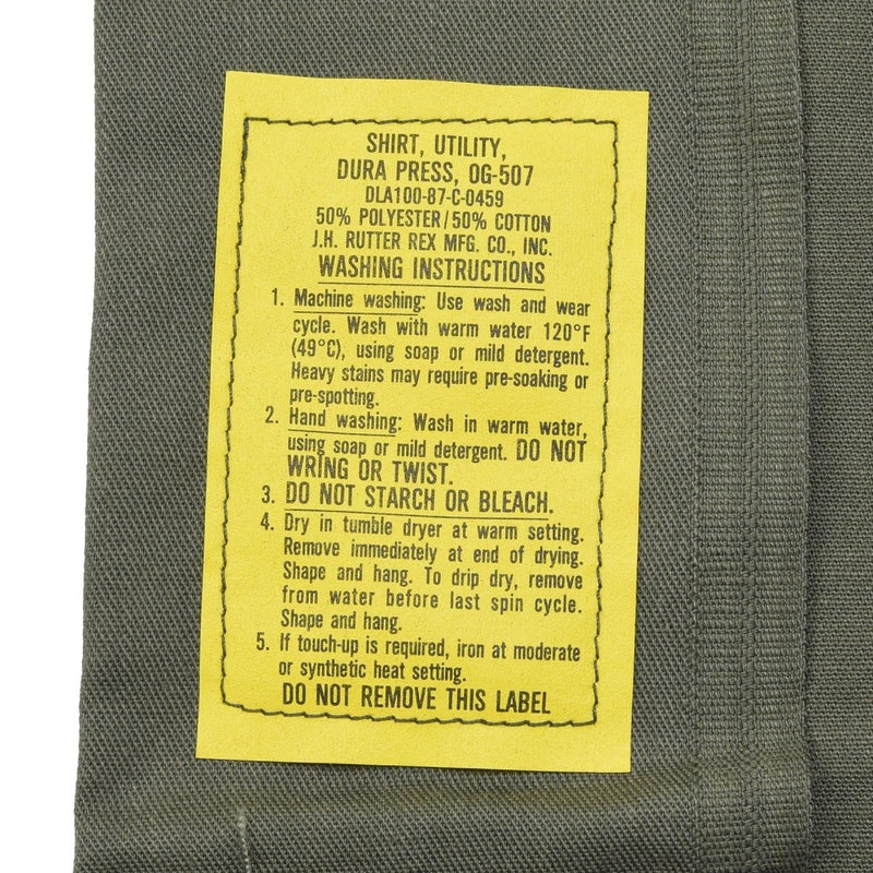 Original U.S. army long sleeve tactical shirt olive fatigue military field