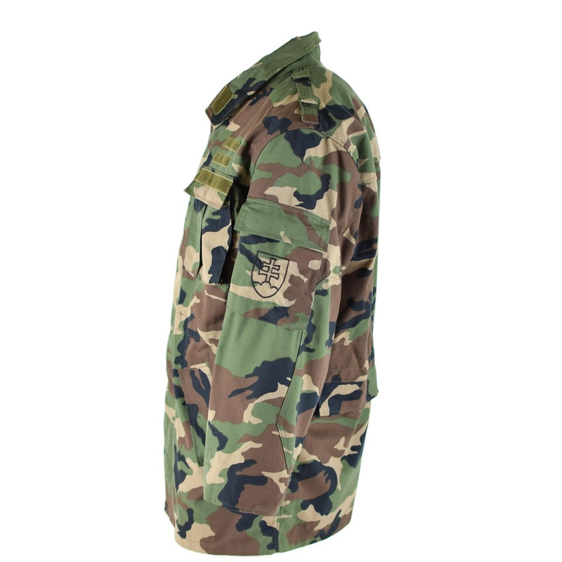 Original vintage Slovakian army field jacket M97 Camo military combat parka fishing hiking hunting