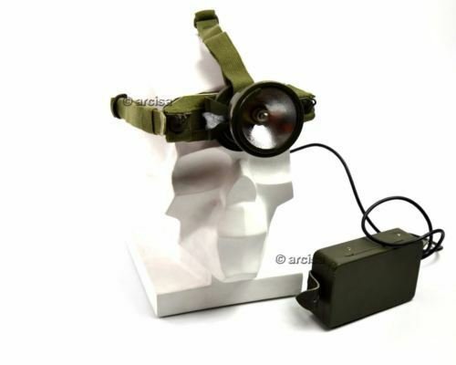Vintage Swedish Sweden military army Head lamp flashlight
